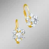Diamant-Ohrringe in Blütenfrom mit 2 lupenreinen Brillanten