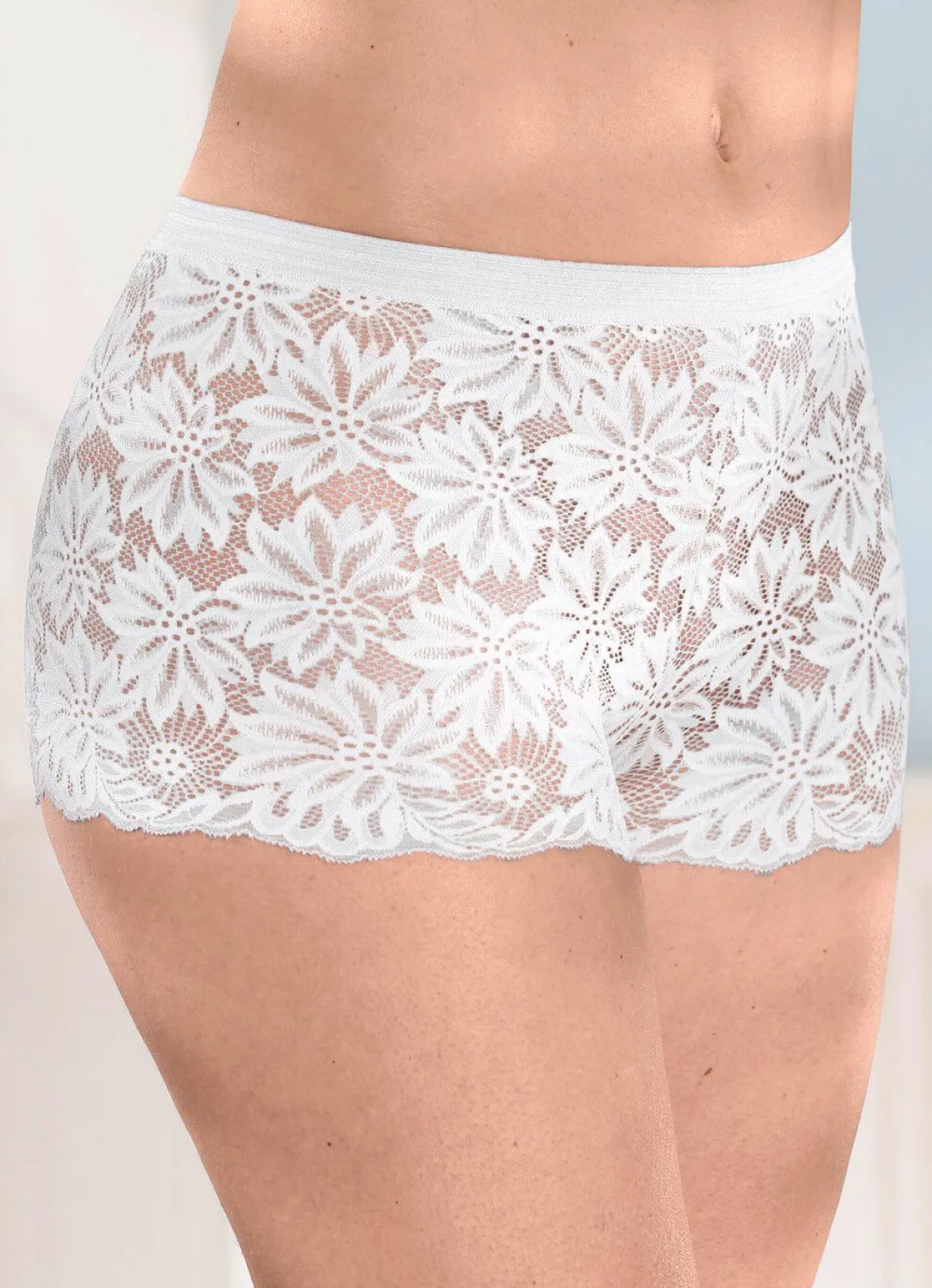 Dreierpack Pants aus elastischer Spitze