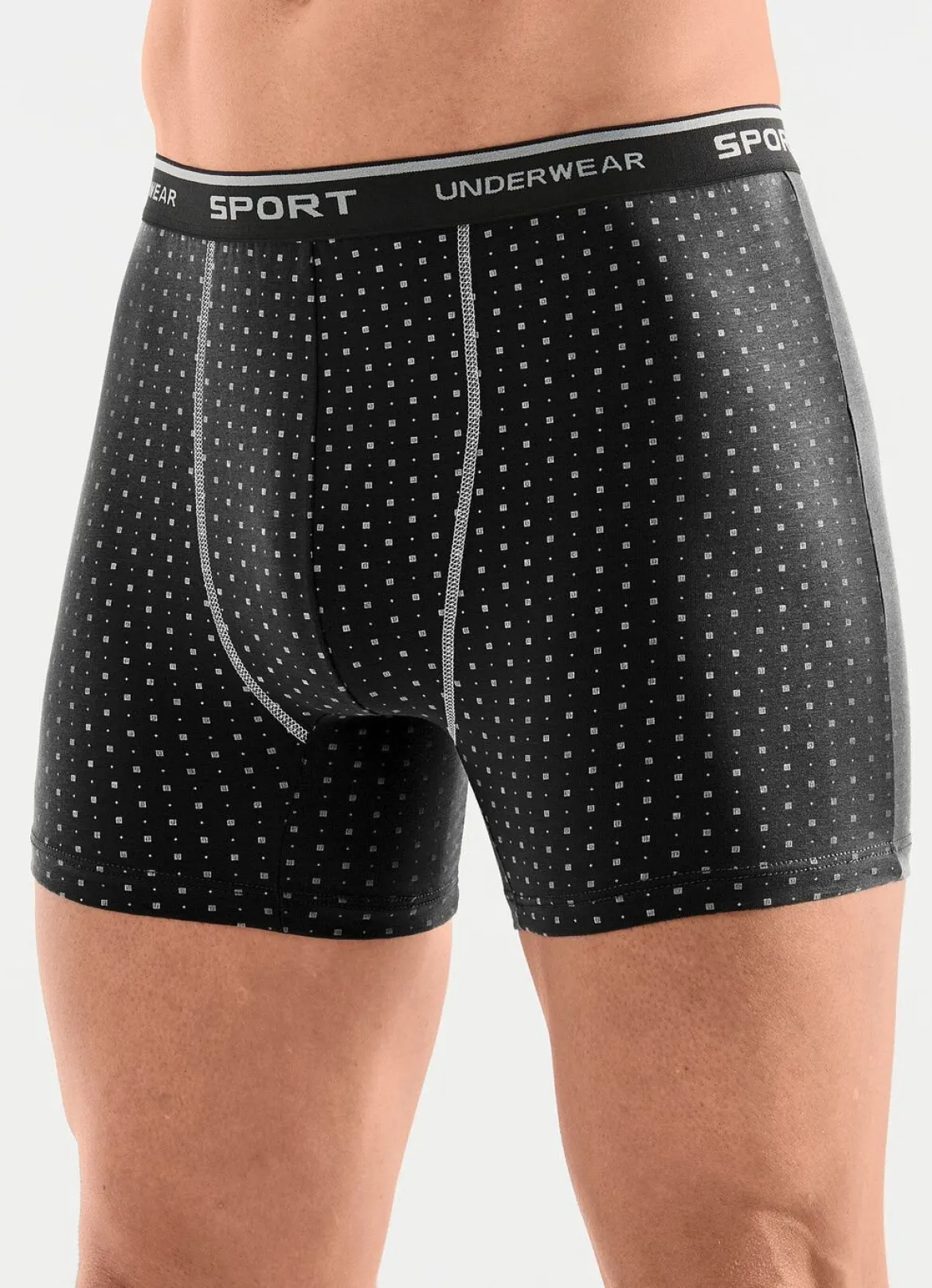 Dreierpack Pants mit Alloverdessin
