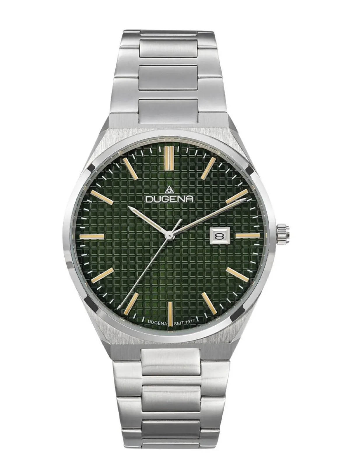 Dugena-Quartz-Herrenuhr mit Edelstahlbandgehäuse