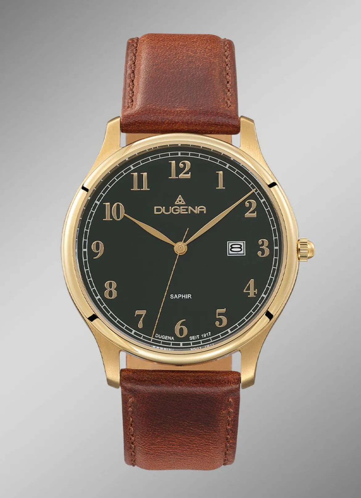 Dugena-Quartz-Herrenuhr mit Edelstahlgehäuse