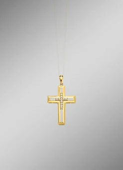 Durchbrochener Kreuz-Anhänger mit Brillanten