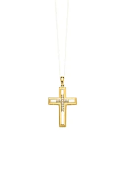 Durchbrochener Kreuz-Anhänger mit Brillanten