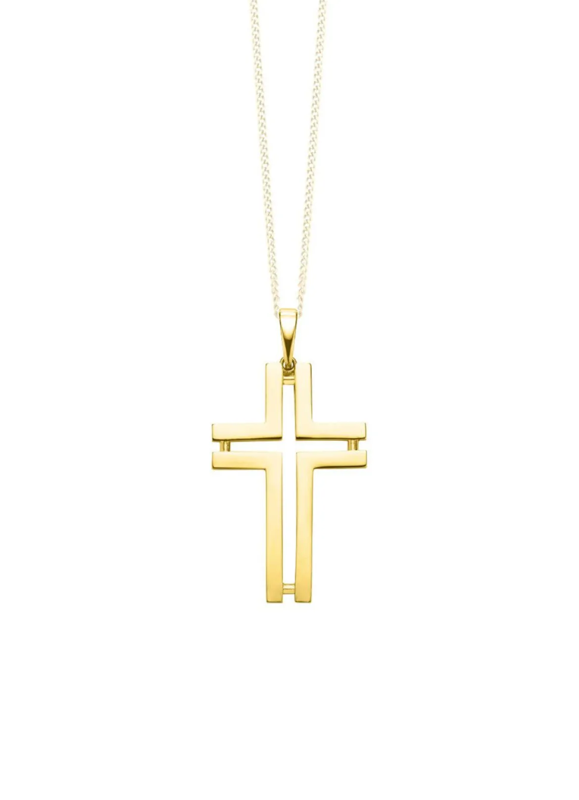 Durchbrochener Kreuz-Anhänger aus Gold