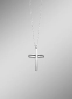 Durchbrochener Kreuz-Anhänger aus Edelstahl