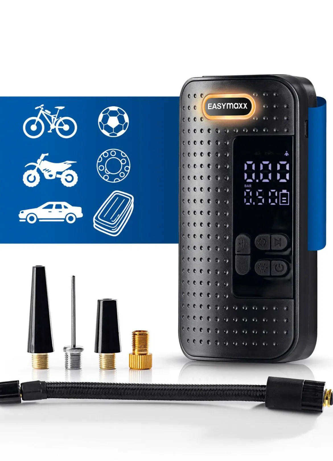 EASYmaxx Akku-Handkompressor m. LED