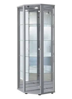 Eck-Vitrine mit LED-Beleuchtung