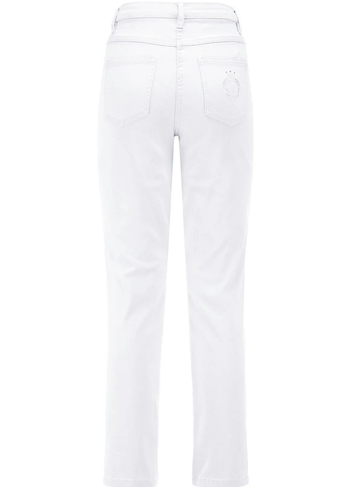 Edeljeans mit Stickerei in 7/8-Länge