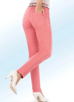 Edel-Jeans mit Zierband und Strasssteinen