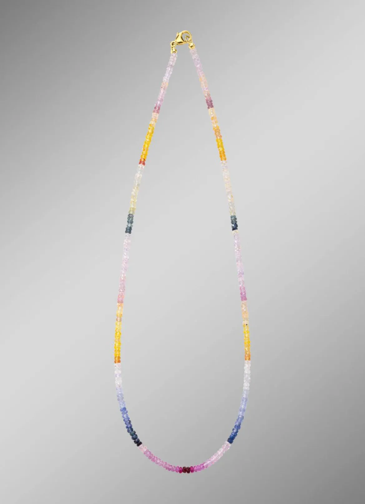 Edle Halskette mit echt Safir in Multicolor