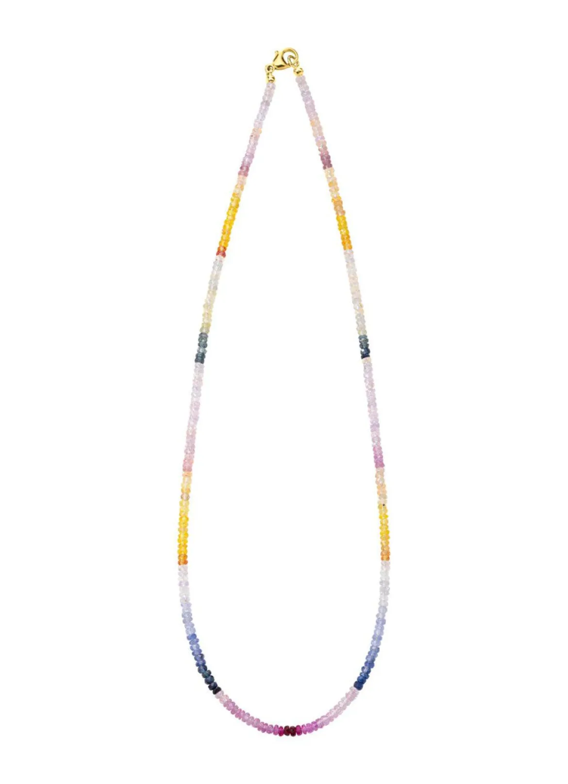 Edle Halskette mit echt Safir in Multicolor