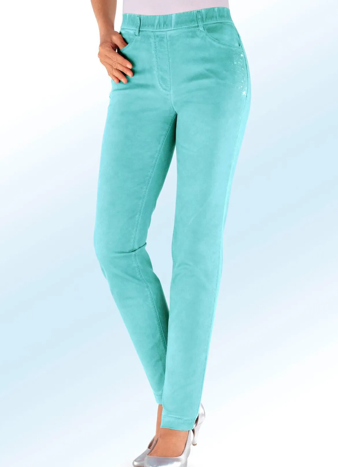 Edle Hose mit funkelnden Glitzersteinchen