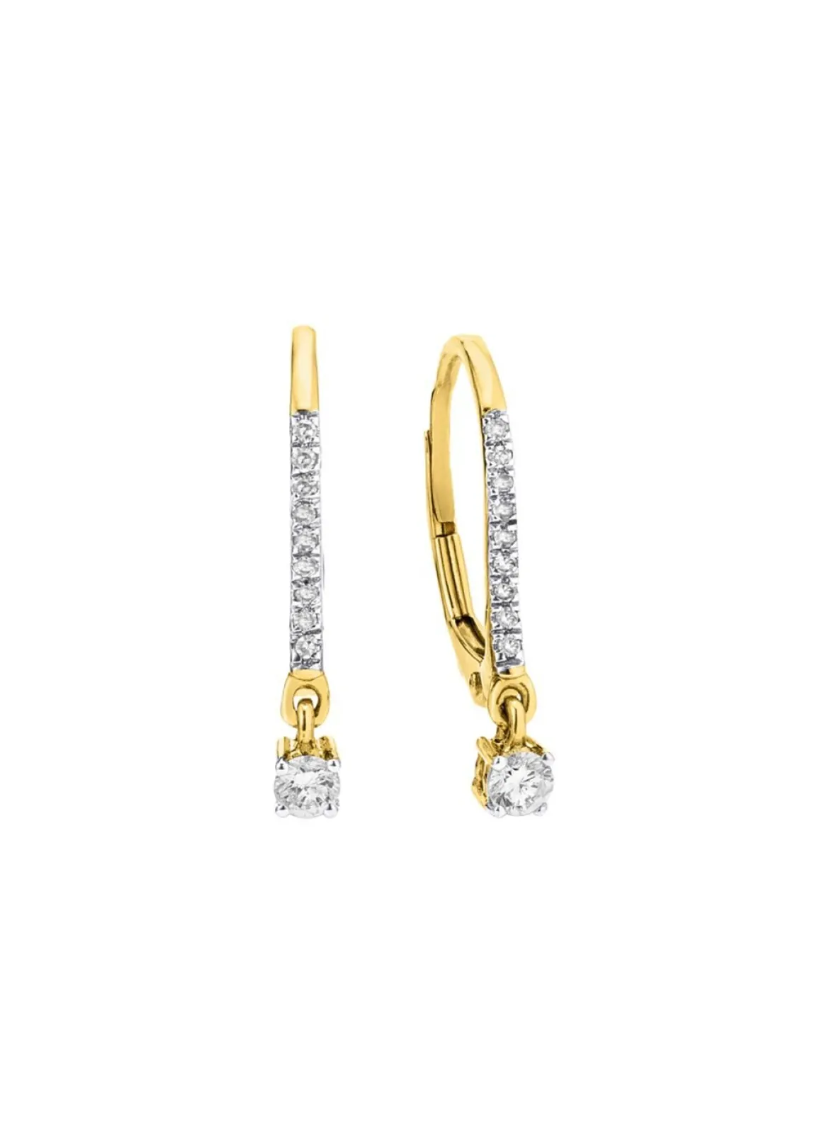 Edle Ohrringe mit 2 Brillanten und 18 Diamanten