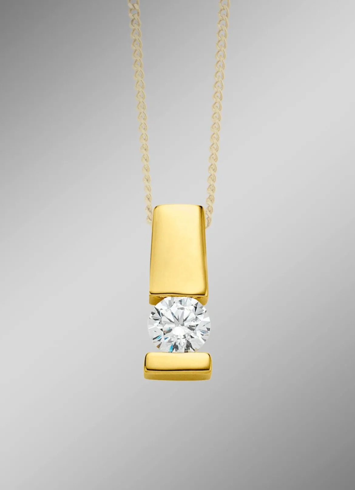 Edler Anhänger in Gelbgold mit Brillant