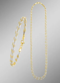 Edles Schmuck-Set in Bicolor, 2-teilig