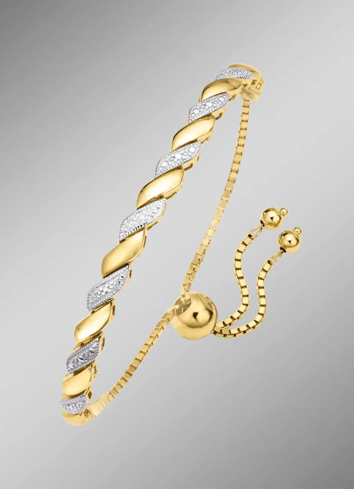 Edles und hochwertiges Armband in Bicolor mit Brillant
