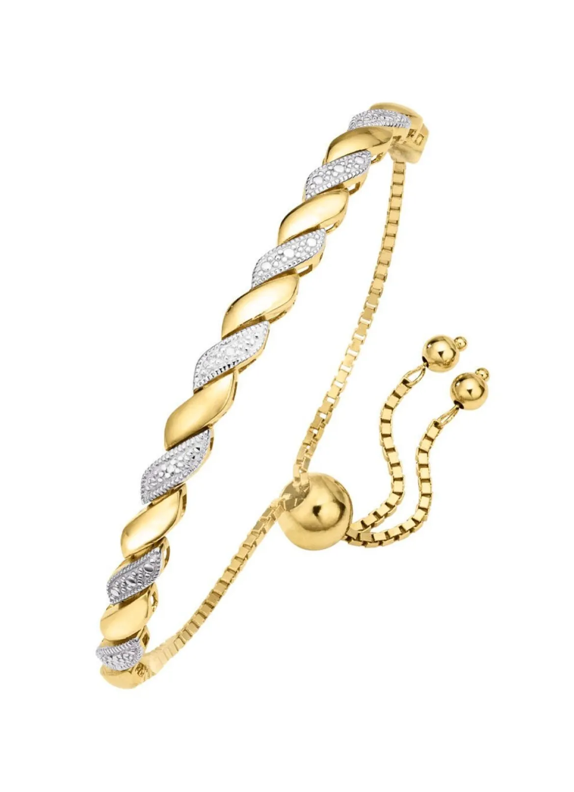Edles und hochwertiges Armband in Bicolor mit Brillant