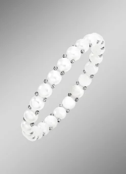 Elastisches Armband mit Süßwasser-Zuchtperlen