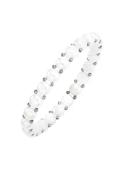Elastisches Armband mit Süßwasser-Zuchtperlen