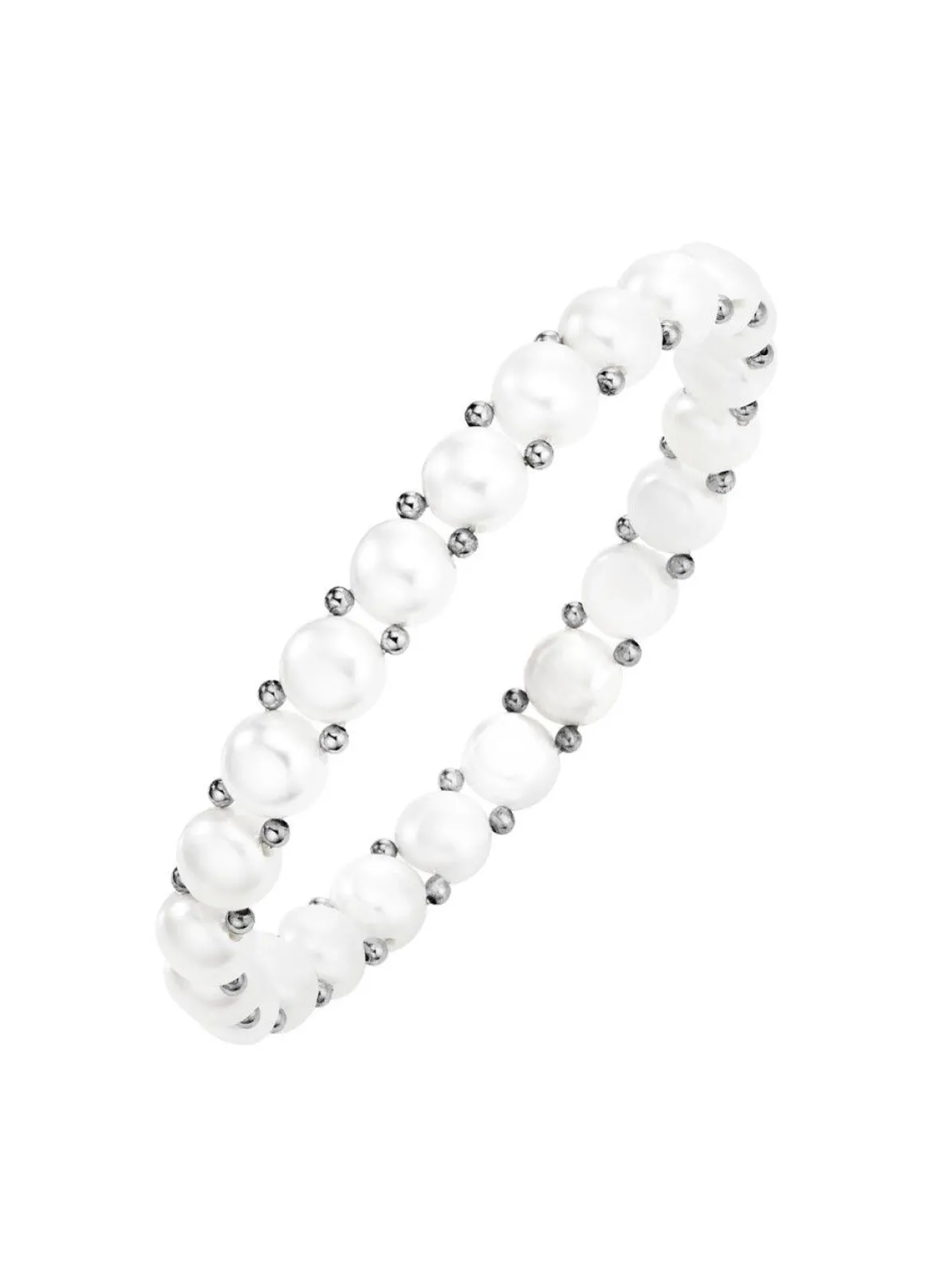 Elastisches Armband mit Süßwasser-Zuchtperlen