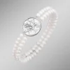 Elastisches 2-reihiges Armband mit Süßwasser-Zuchtperlen
