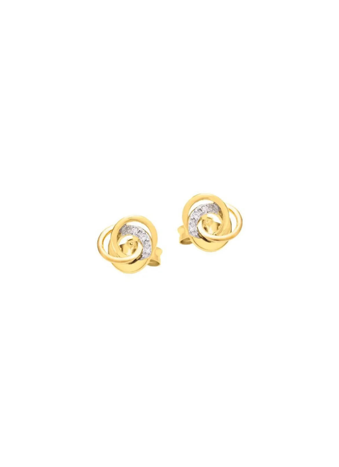 Elegante Knoten-Ohrstecker mit Zirkonia