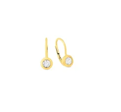 Elegante Ohrringe in Gelbgold mit Brillant