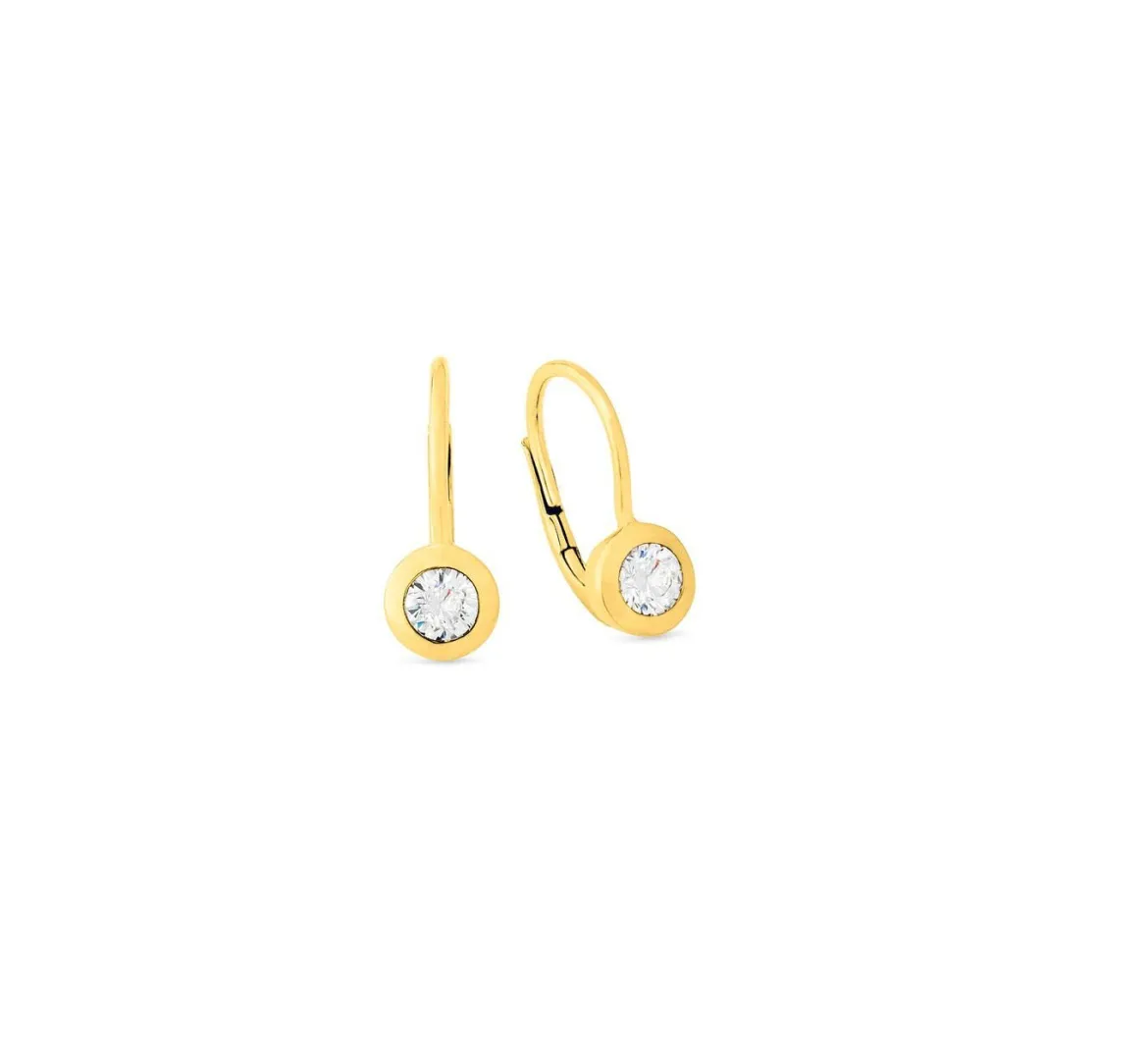 Elegante Ohrringe in Gelbgold mit Brillant
