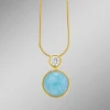 Elegante Raffinesse: Anhänger mit echtem, blauem Chalcedon