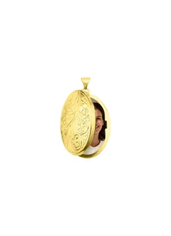 Elegantes, vergoldetes Medaillon aus Silber 925/- fein