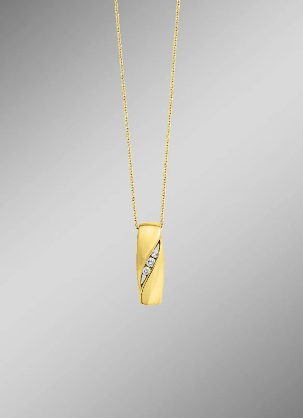 Eleganz in Gold: Anhänger mit 3 Brillanten