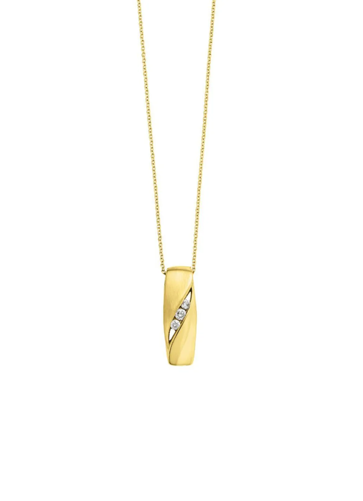 Eleganz in Gold: Anhänger mit 3 Brillanten