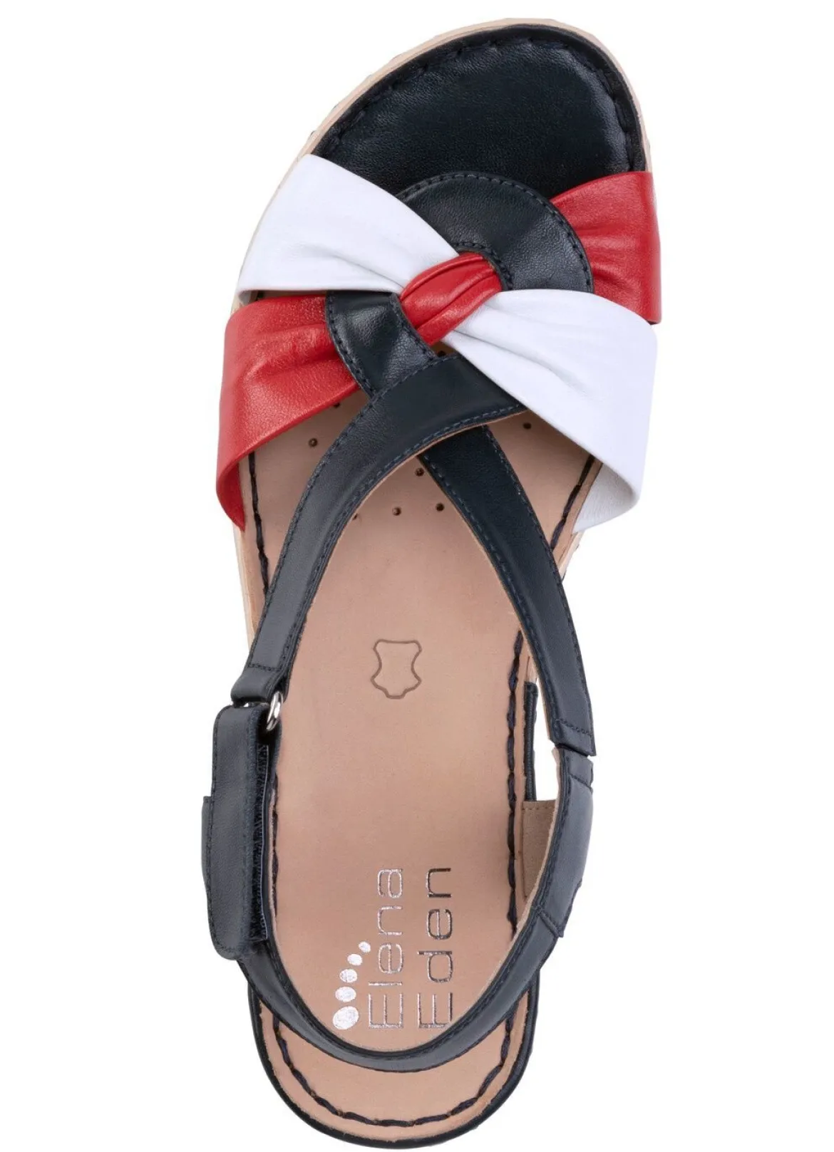 ELENA EDEN, elegante Damen-Sandaletten, Weite H, mit Klettspange