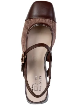 ELENA EDEN, schicke Damen-Slingpumps, Weite G, mit Klettverschluss