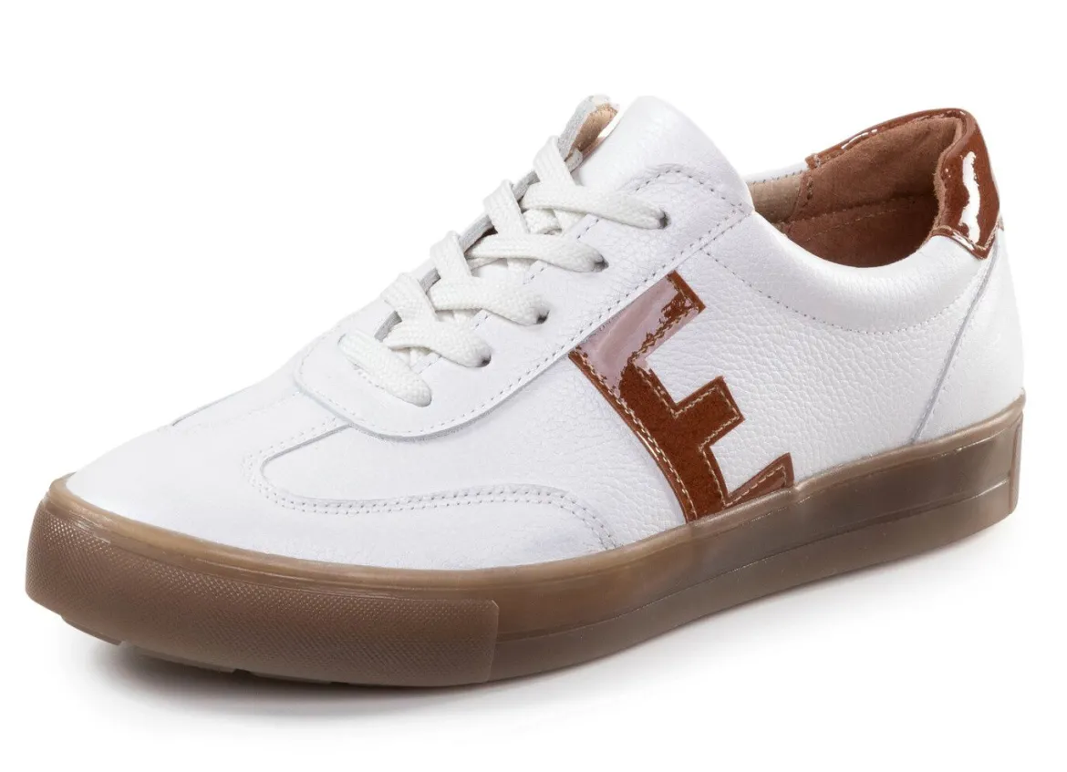 ELENA EDEN Schnür-Sneaker aus genarbtem Nappaleder