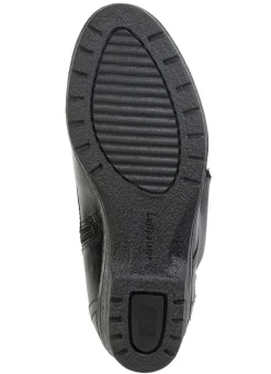 ELENA EDEN Schnür-Stiefelette mit umschlagbarem Lammfellkragen