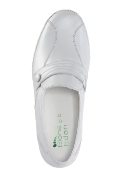 ELENA EDEN Slipper mit Zier-Knopf und Elastikeinsatz