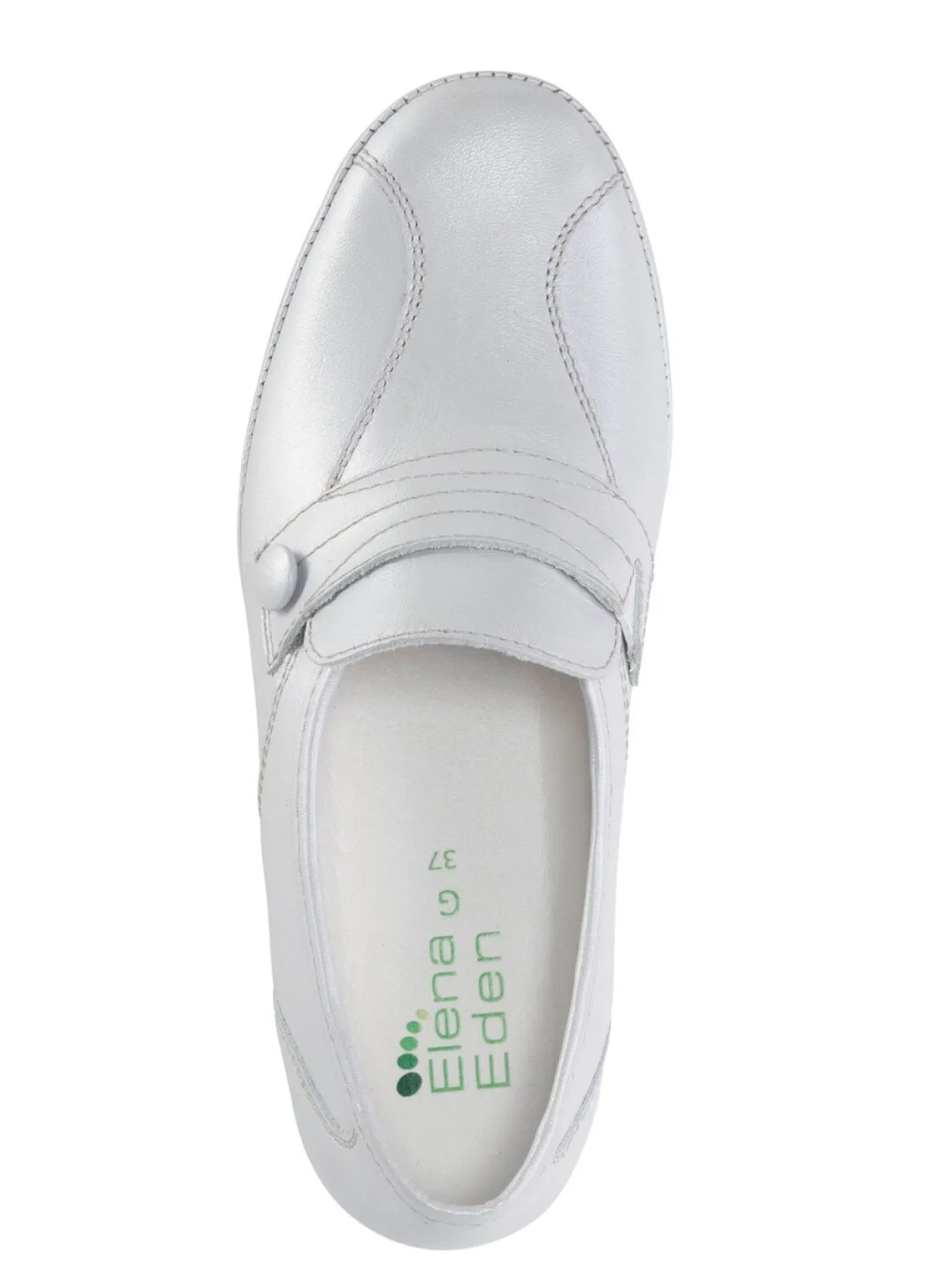 ELENA EDEN Slipper mit Zier-Knopf und Elastikeinsatz