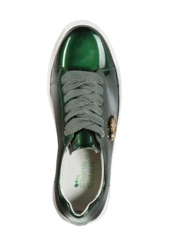 ELENA EDEN Sneaker aus Lackleder mit edlem Metallschmuck
