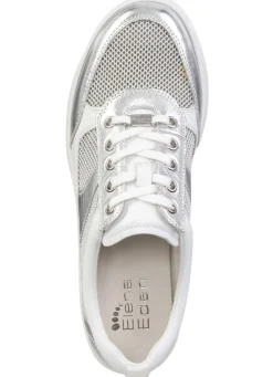 ELENA EDEN Sneaker aus Nappaleder und luftigem Textil in Netzoptik