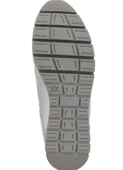 ELENA EDEN Sneaker aus Nappaleder und silbergrau geprägtem Veloursleder