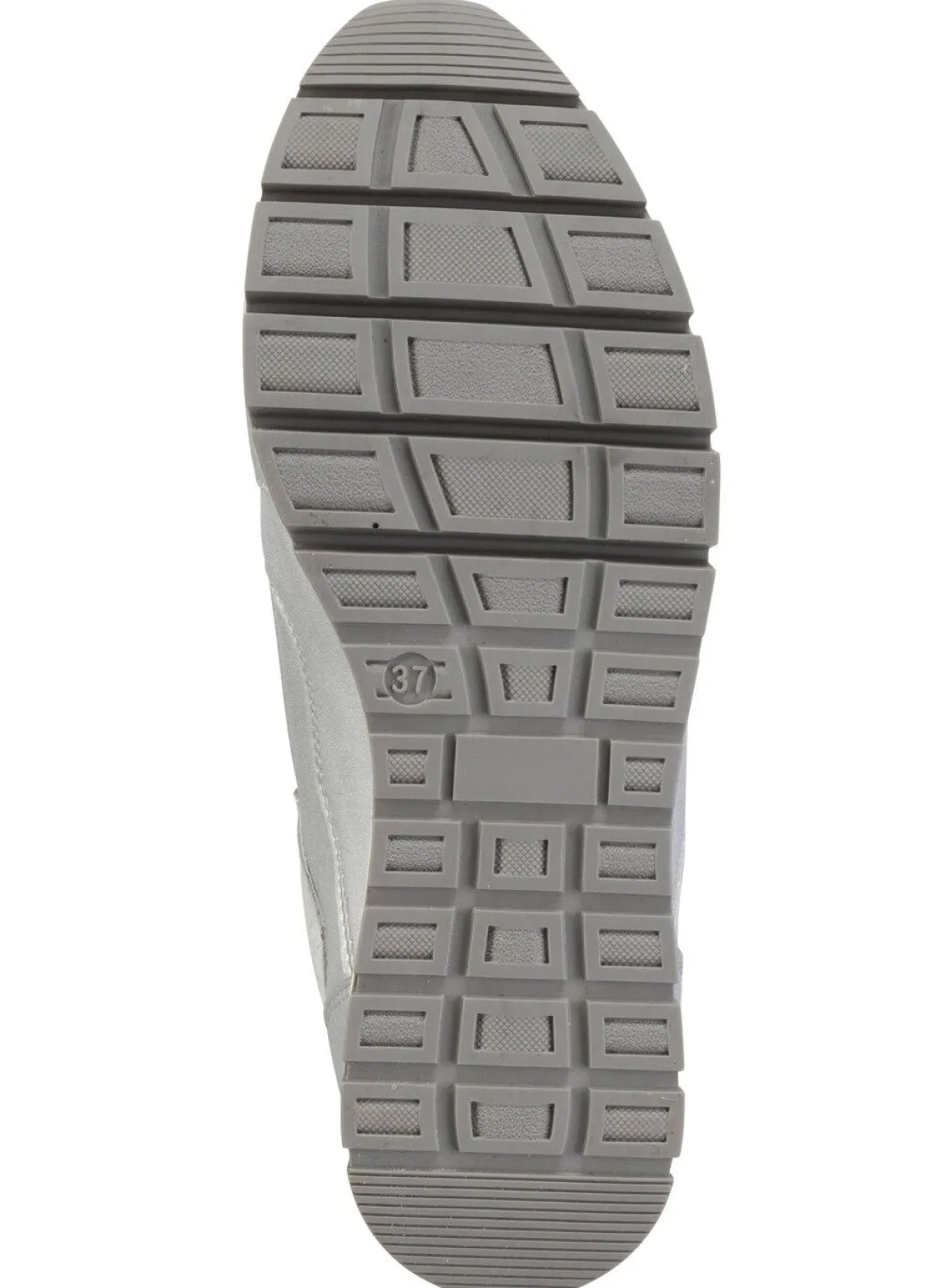 ELENA EDEN Sneaker aus Nappaleder und silbergrau geprägtem Veloursleder