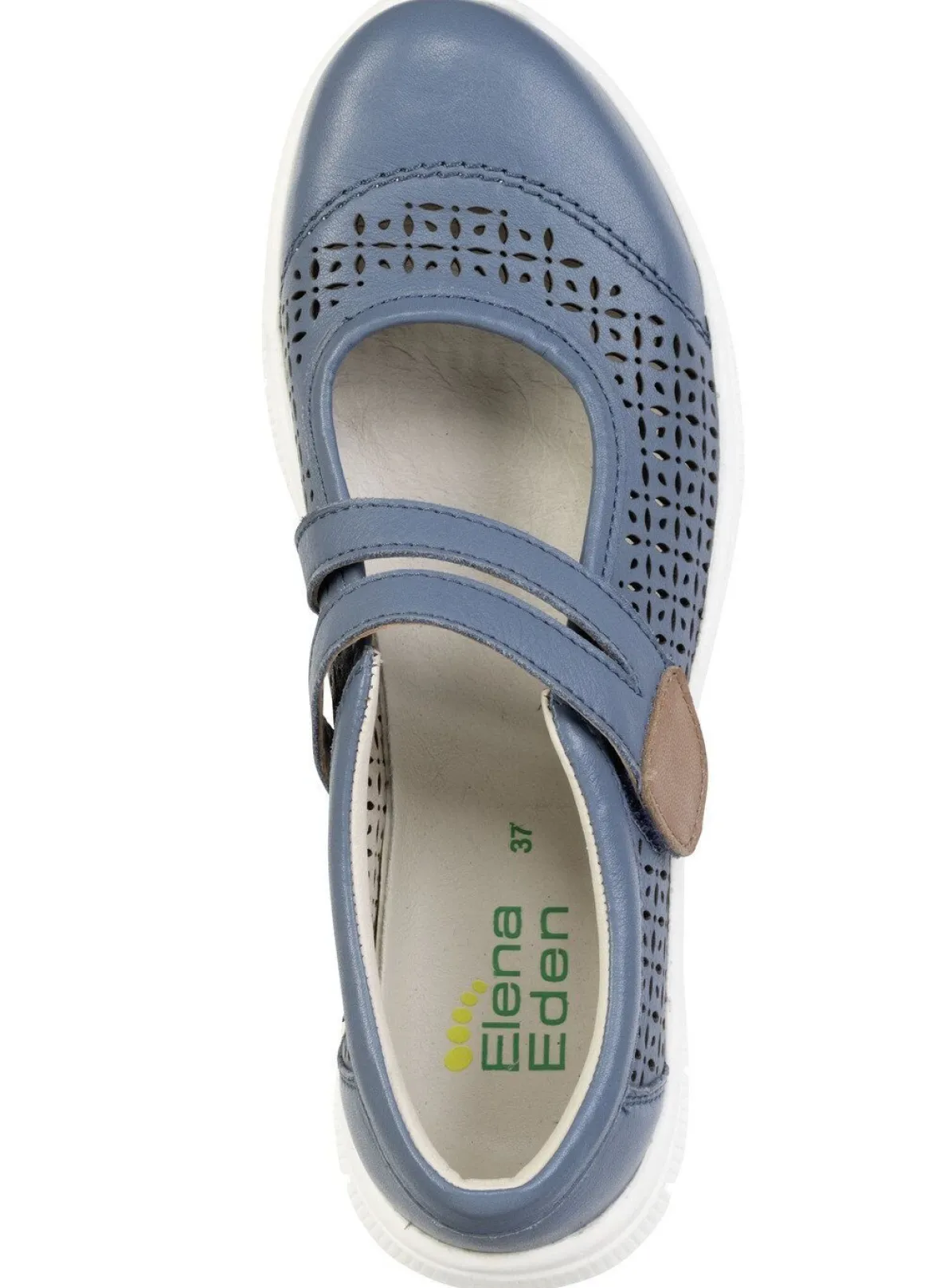 ELENA EDEN, sommerliche Damen-Spangenschuhe, Weite H, mit herausnehmbarem Fußbett