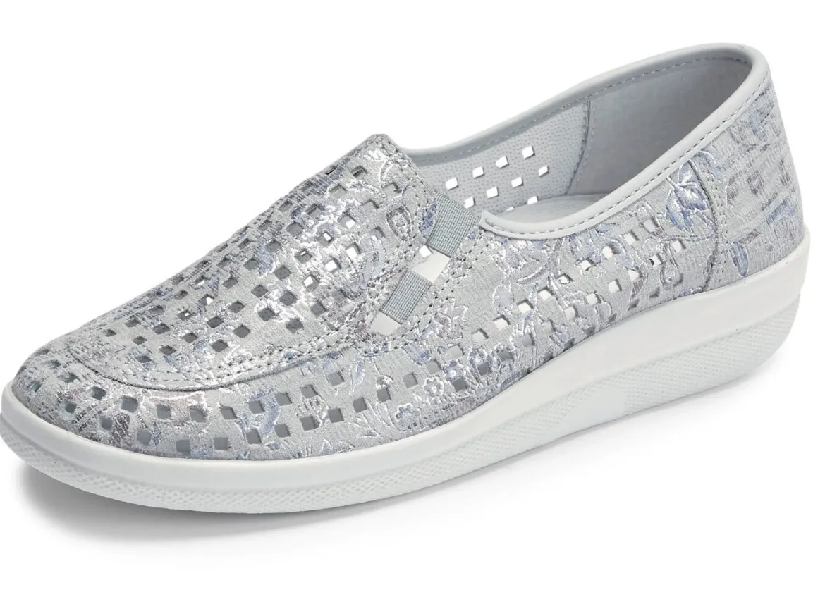 ELENA EDEN, sommerliche Damen-Slipper, Weite G, mit herausnehmbarem Fußbett