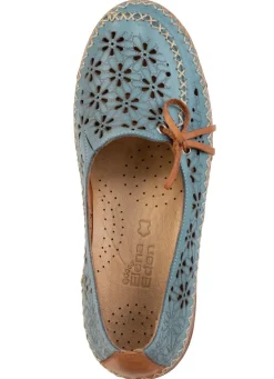ELENA EDEN, sommerliche Damen-Slipper, Weite H, mit herausnehmbarem Fußbett
