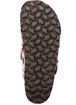 ELENA EDEN, trendige Damen-Clogs, Weite H, mit brauner Spange