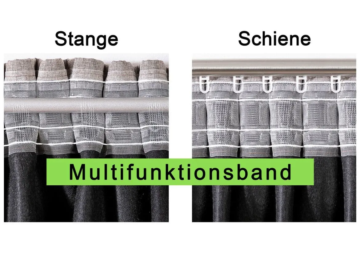Energiespar-Verdunkelungsschals in Leinenoptik