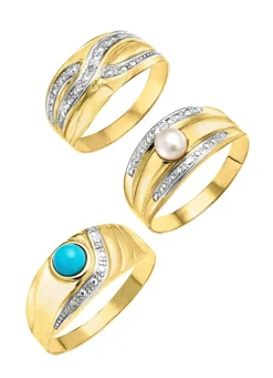 Exklusives Damenring-Set in Bicolor