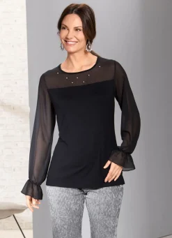 Exzellentes Shirt mit Chiffon-Verarbeitung