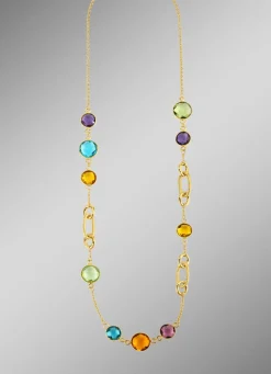 Farbenfrohe Eleganz: Halskette mit Quarzen